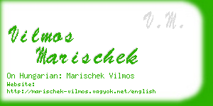 vilmos marischek business card